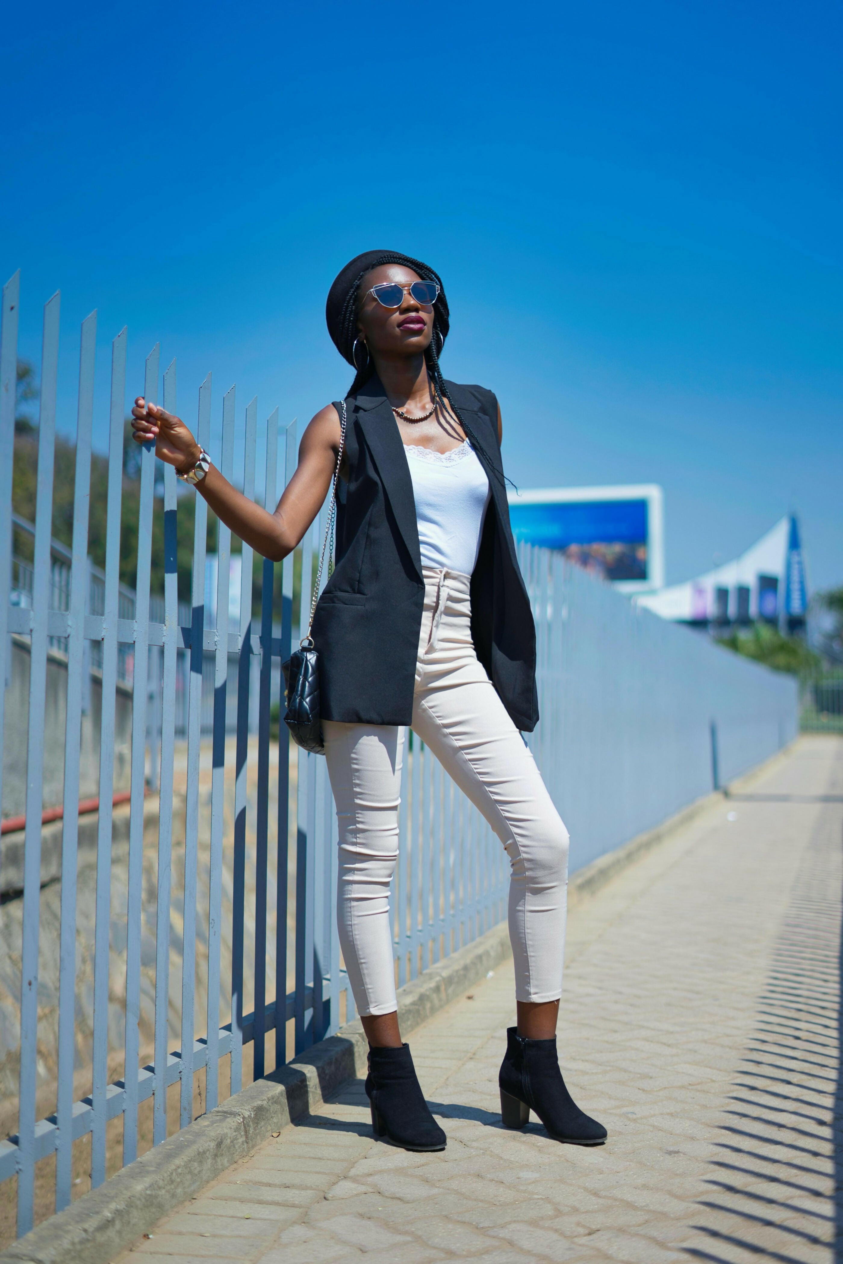 African American girl on the street
